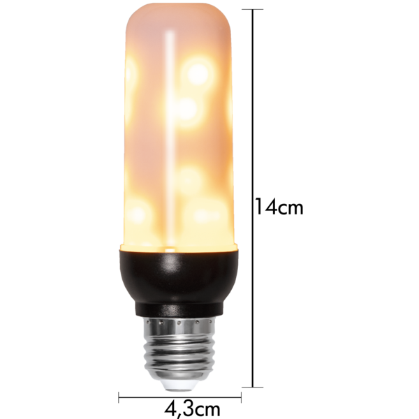Star Trading - Lampa LED E27 T40 Flame - 3,94W - 1800K