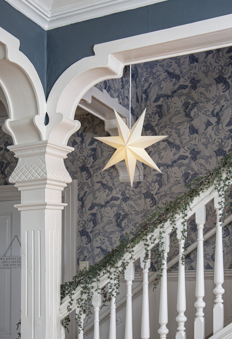 Star Trading - Christmas Star - Paper Star Plain - White - 45 cm