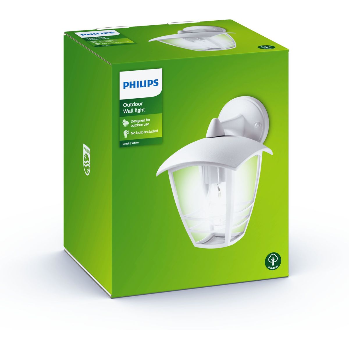 Philips - Creek Wall Lantern White 1x60W 230V w dół