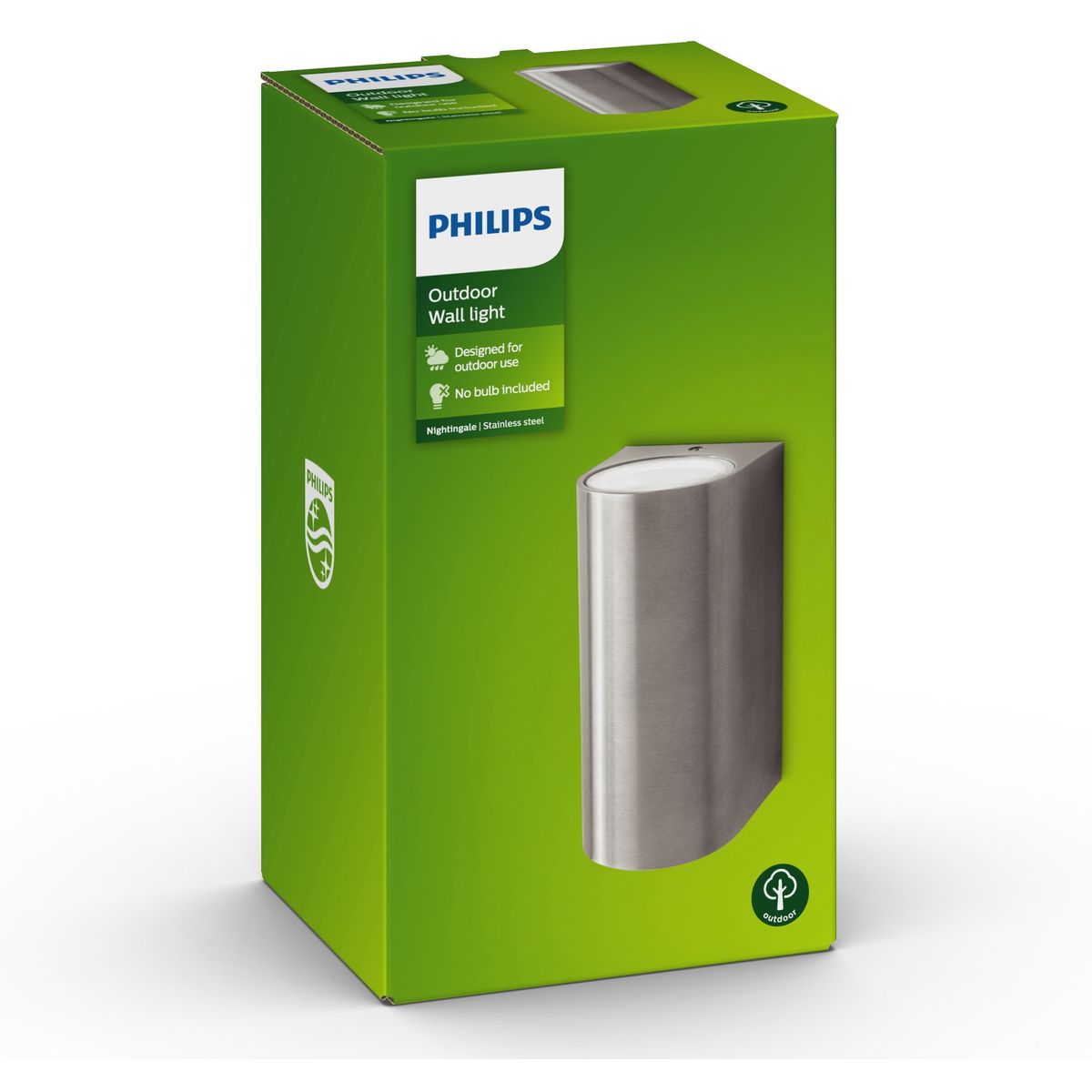 Philips - Nightingale Wall Lantern Inox 2x35W 230V