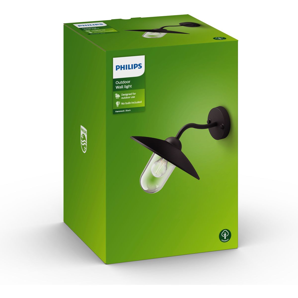 Philips - Hammock Wall Lantern Black 1x60W 230V