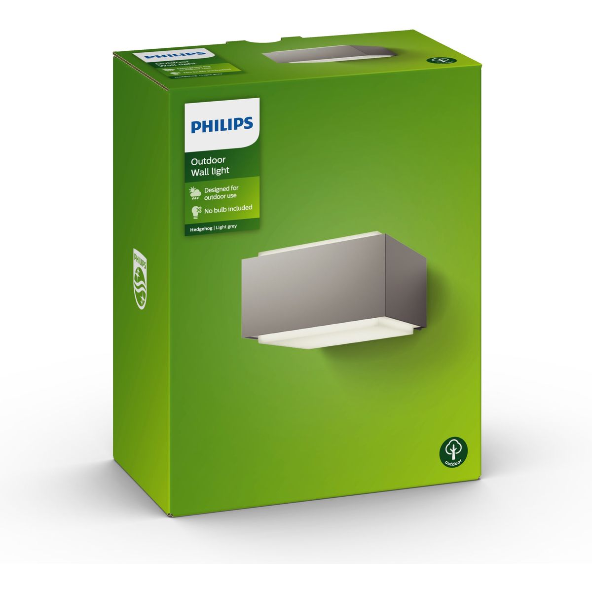 Philips - Hedgehog Wall Lantern Grey 1x42W 230V