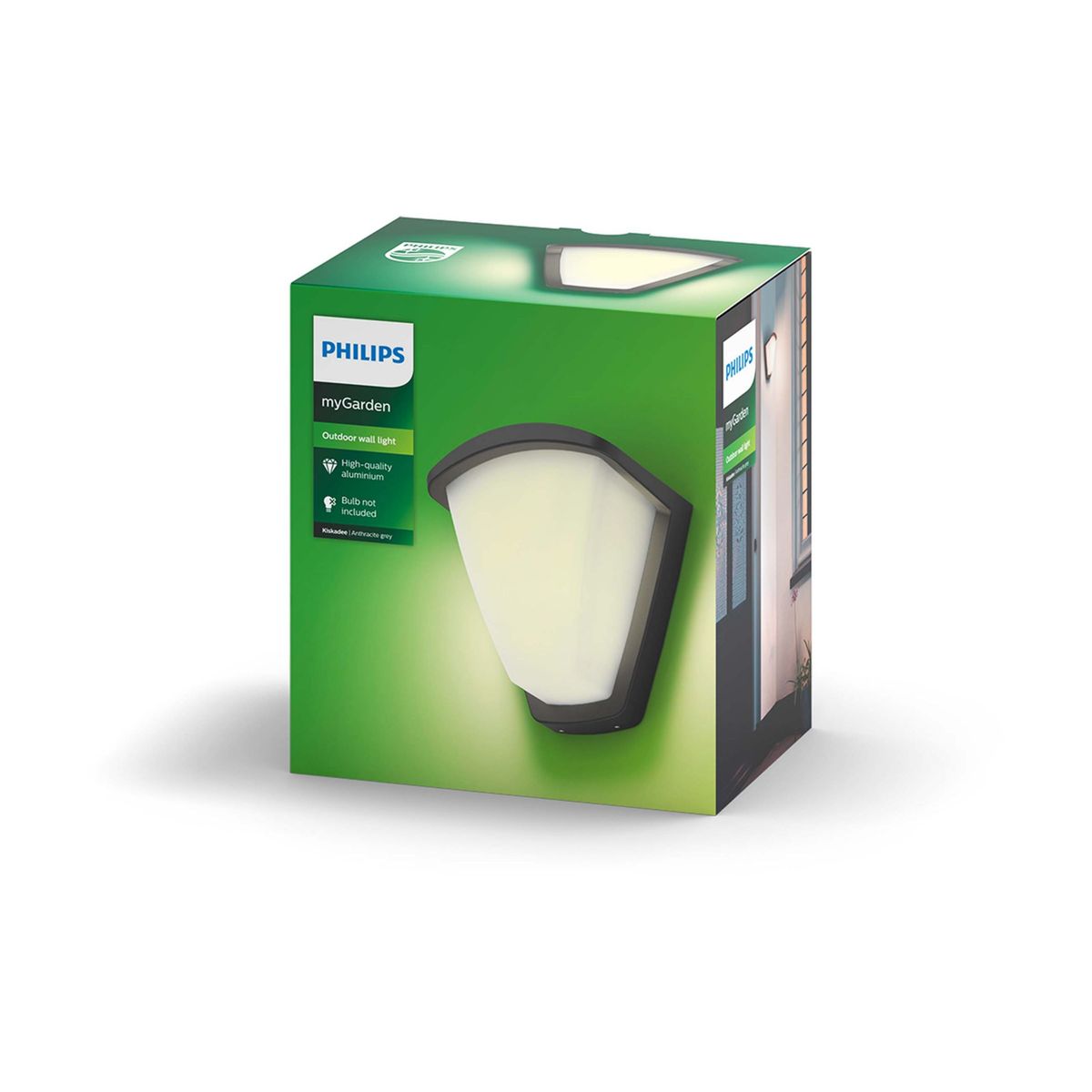 Philips - Kiskadee Wall Lantern Anthracite 1x42W