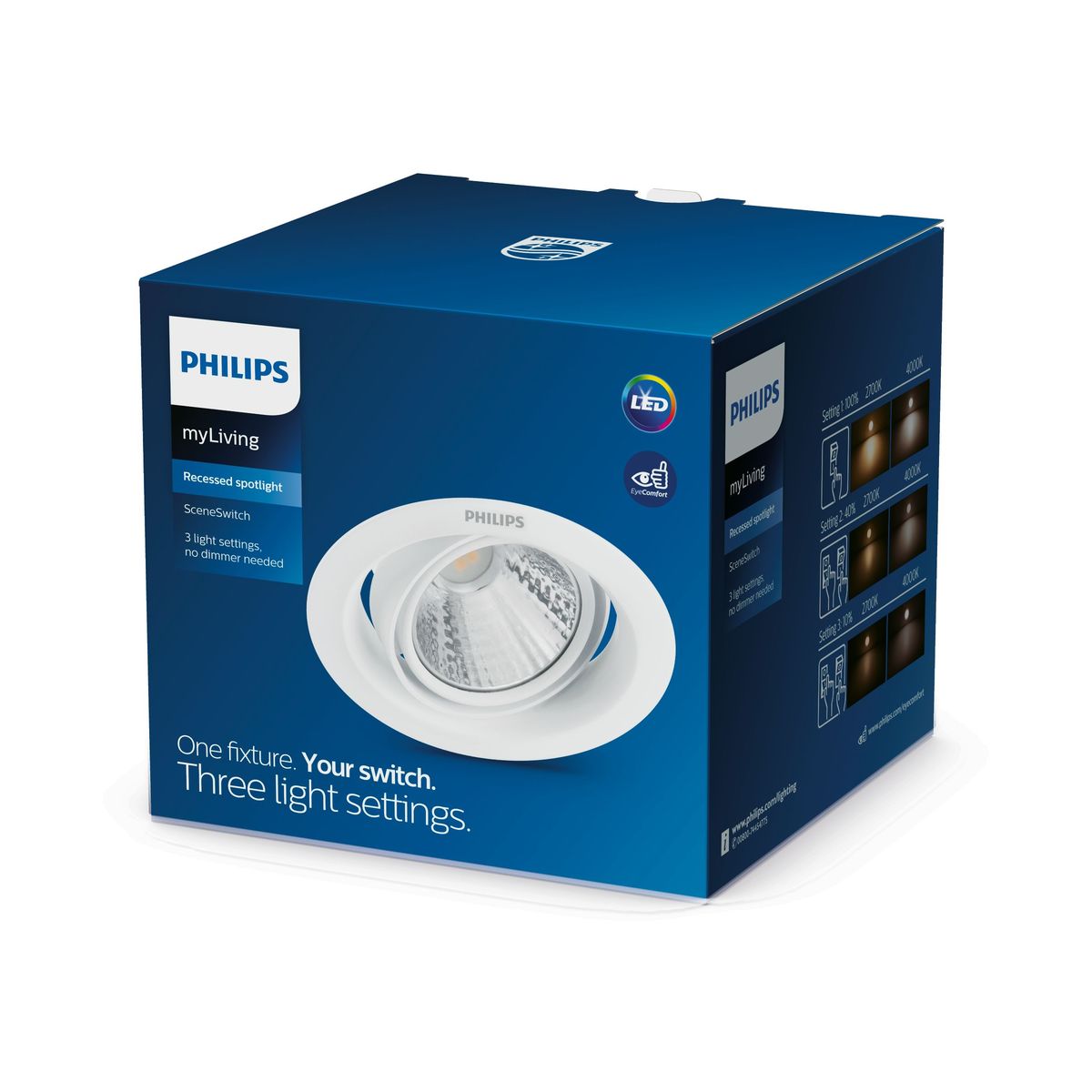 Philips - 59554Pomeron DIM 070 3W 40K UE zagłębiony