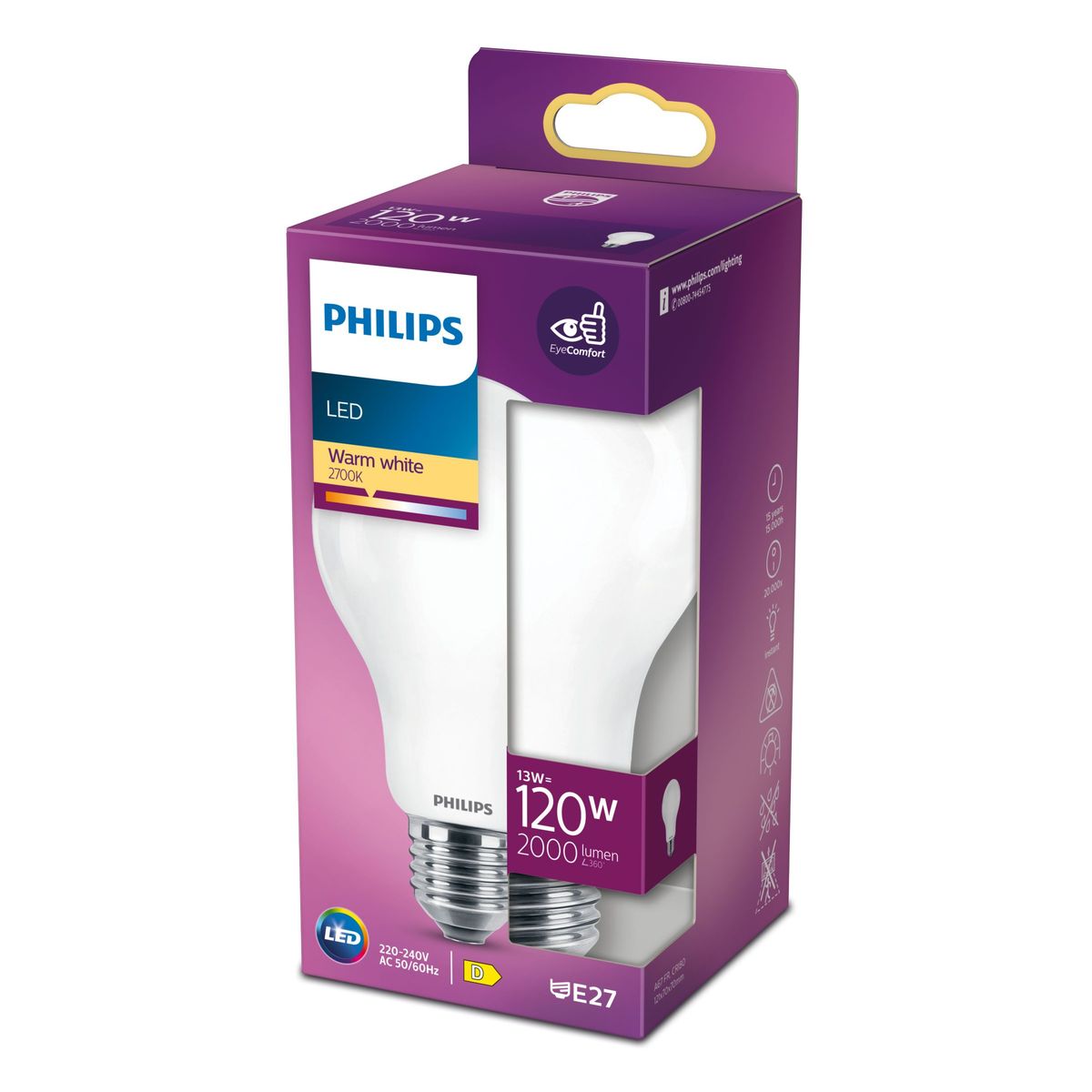 Philips - LED classic 120W A67 E27 WW FR NDRFSRT4