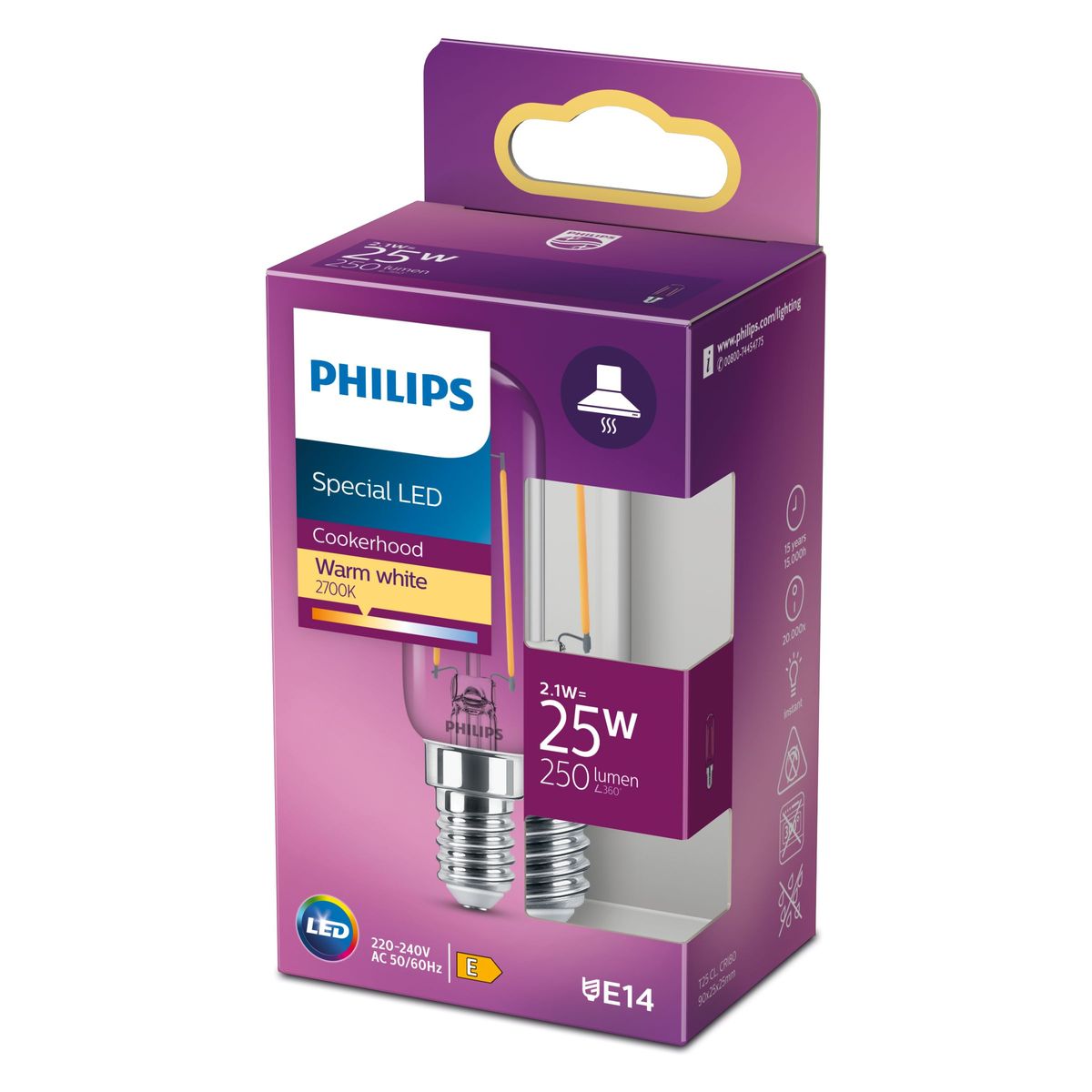 Philips - LED classic 25W T25L E14 CL ND RF SRT4
