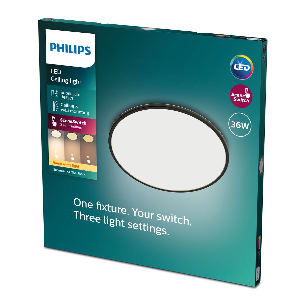 Philips - Superslim CL550 SS RD 36W 27K B WV 06