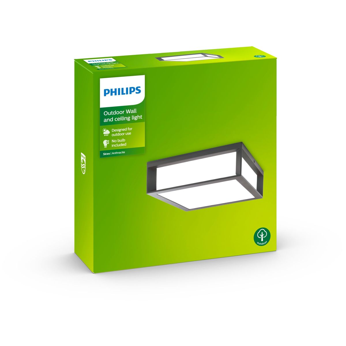 Philips - Skies Wall Lantern Anthracite 2x14W 230V