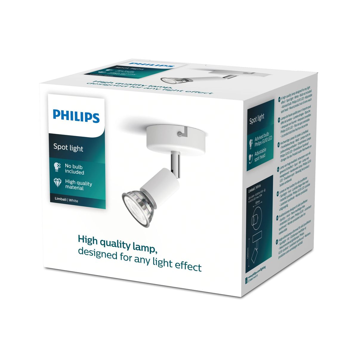 Philips - Limbali pojedynczy punktowy biały 1x50W 230V