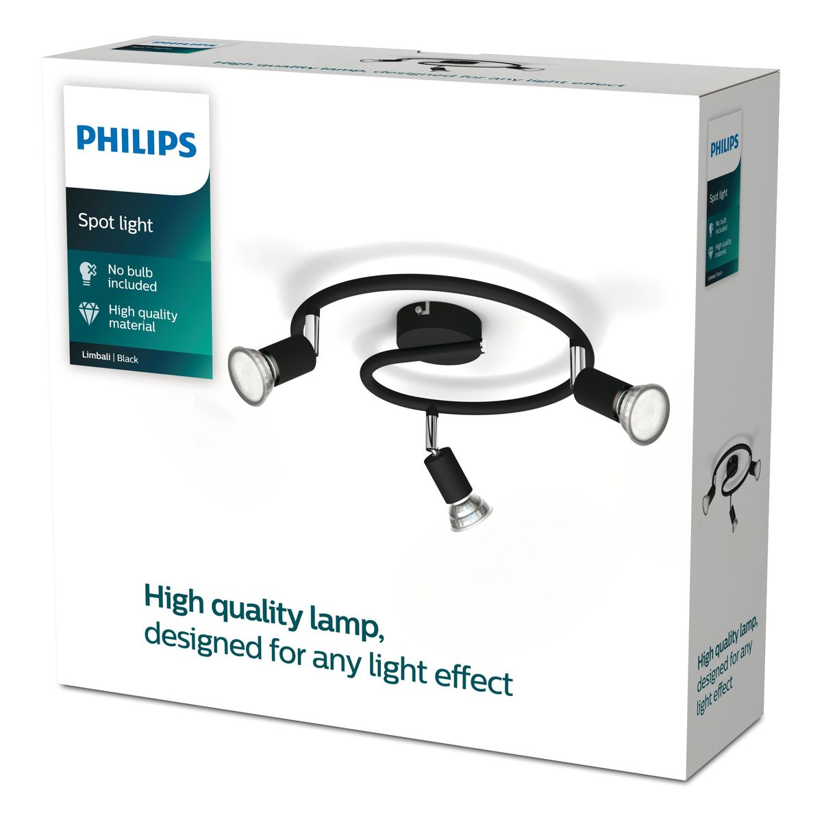 Philips - Płytka Limbali/spirala czarna 3x50W 230V