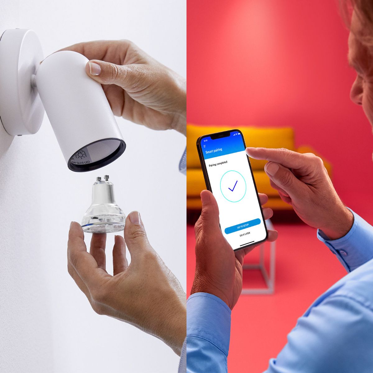 Philips-Wi-Fi Ble 50W Gu10 Ice Cream 927-65 TW 2PF/6