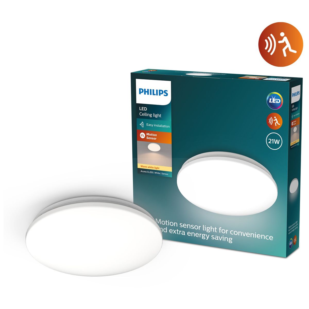 Philips - Acuna CL253 RD 21W 27K W Czujnik HV