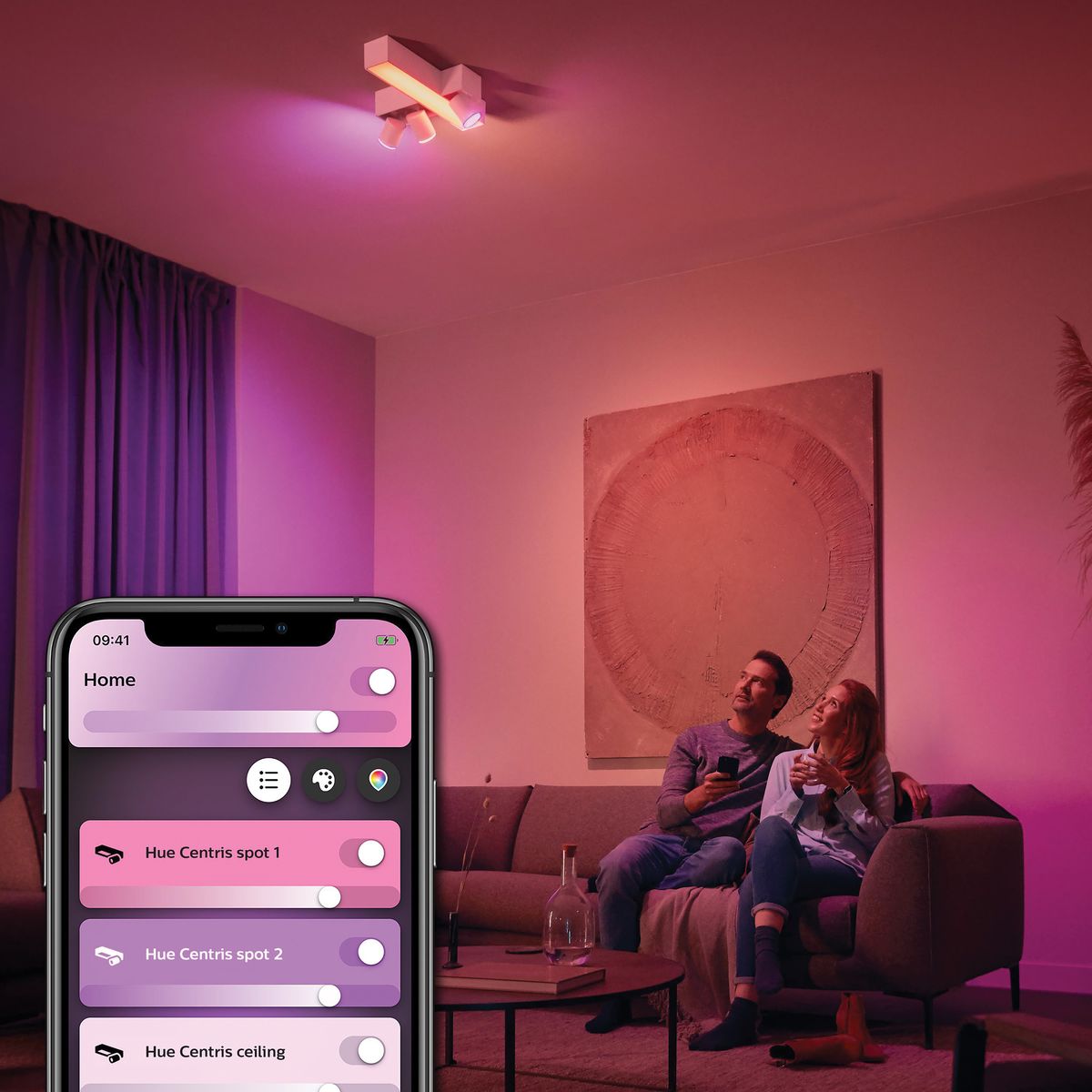 Philips - Centris Hue cross 3-spot white V2