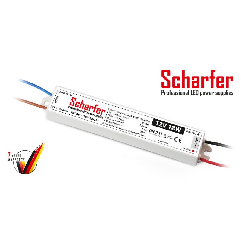 Transformator 230V AC na 12V DC 18W