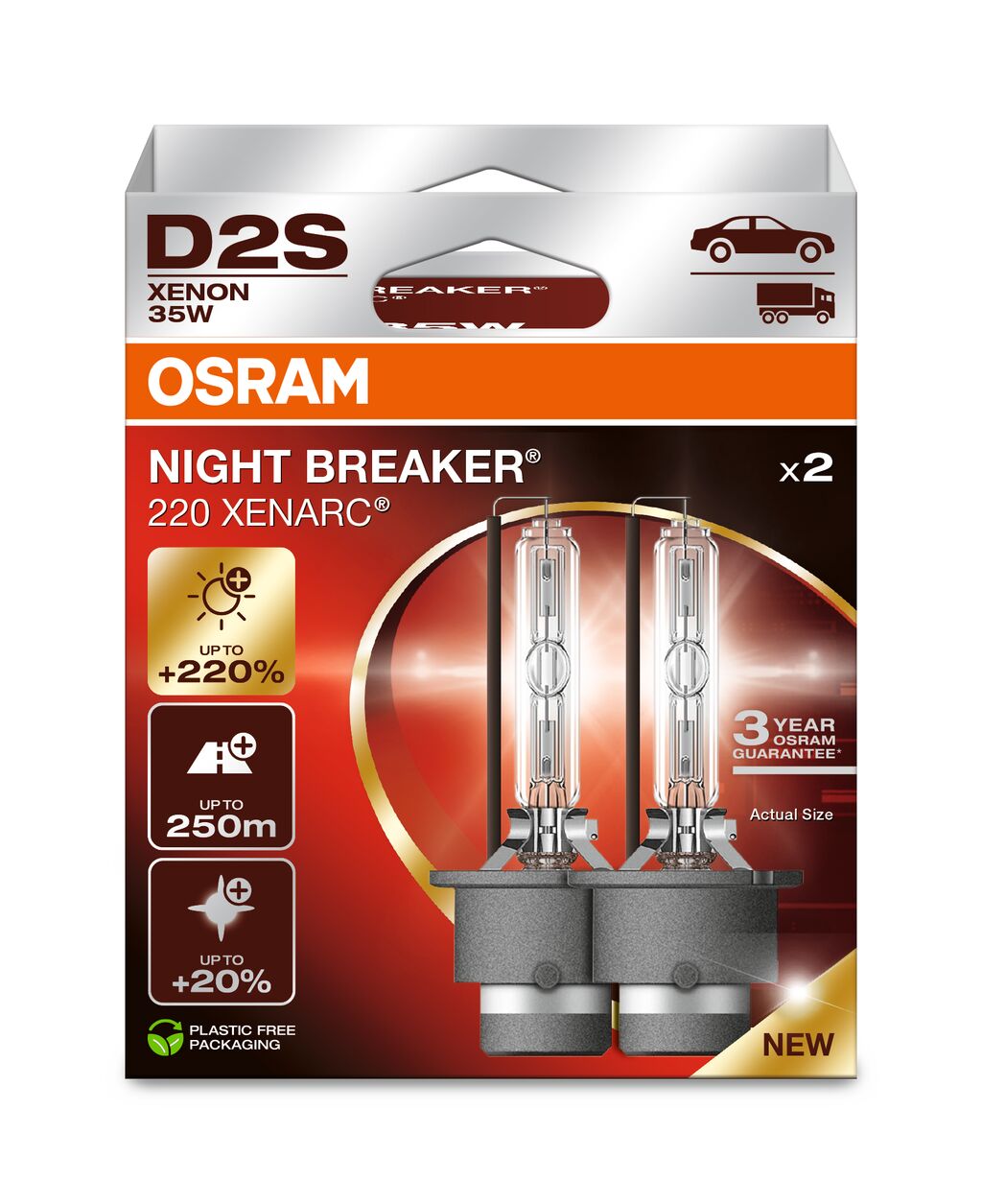 OSRAM XENARC NIGHT BREAKER LASER (NEXT GEN) - D2S - 2-PACK