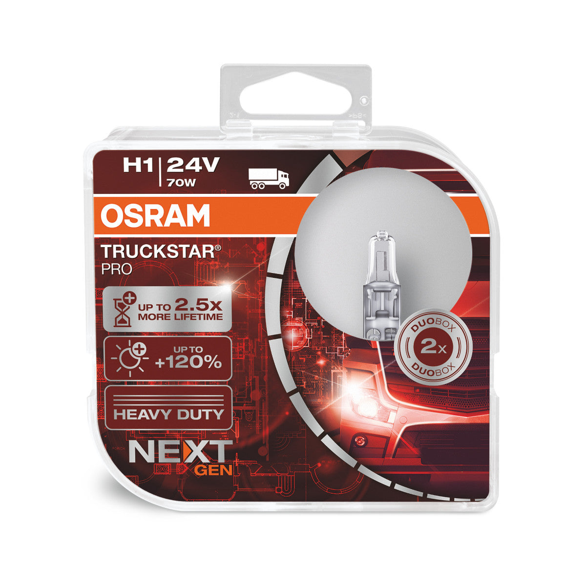 OSRAM TRUCKSTAR PRO - Reflektor halogenowy H1 - 2-PACK