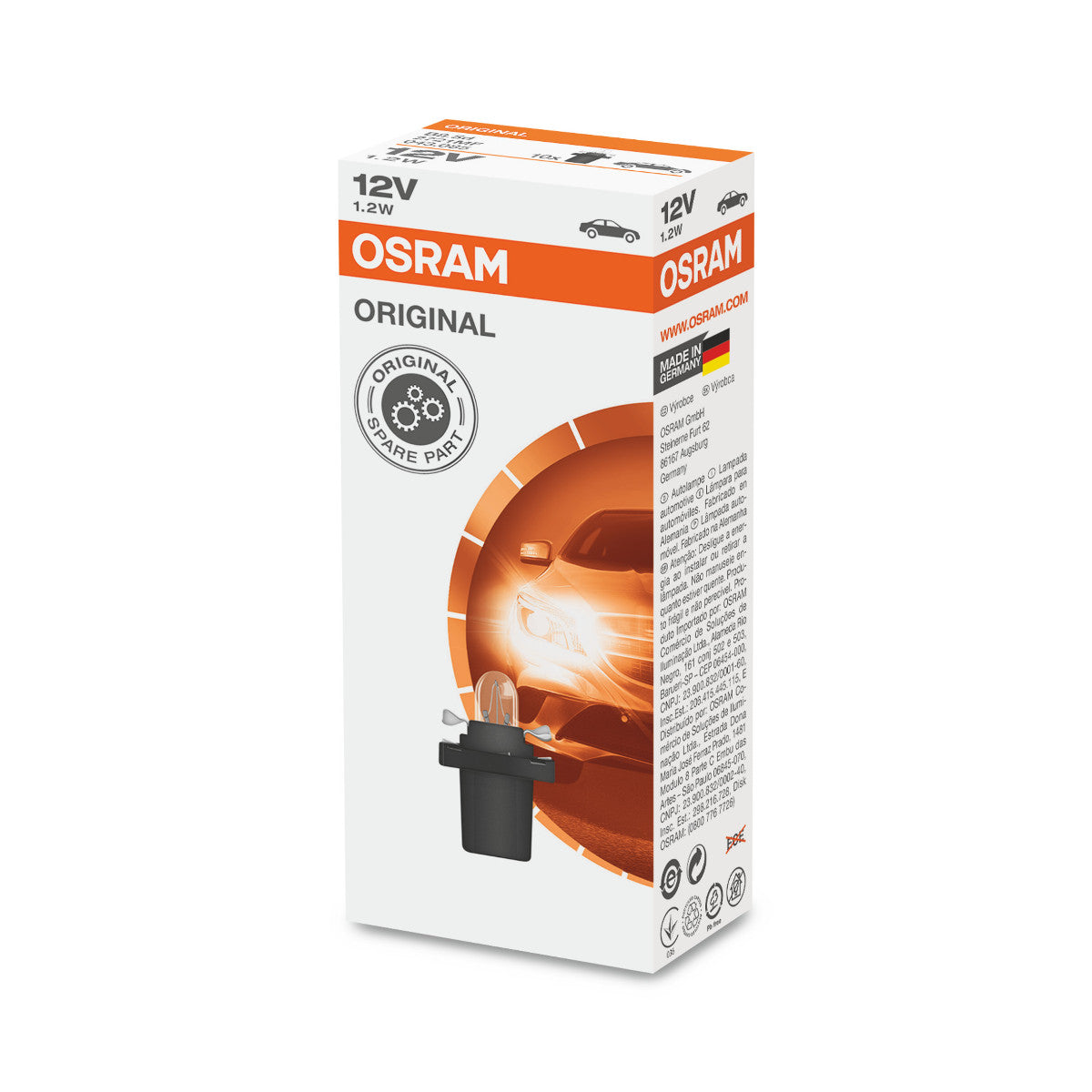 OSRAM ORIGINAL - PLASTIC MF BASE - 1 -2W - B8.5d - Extra light lamp