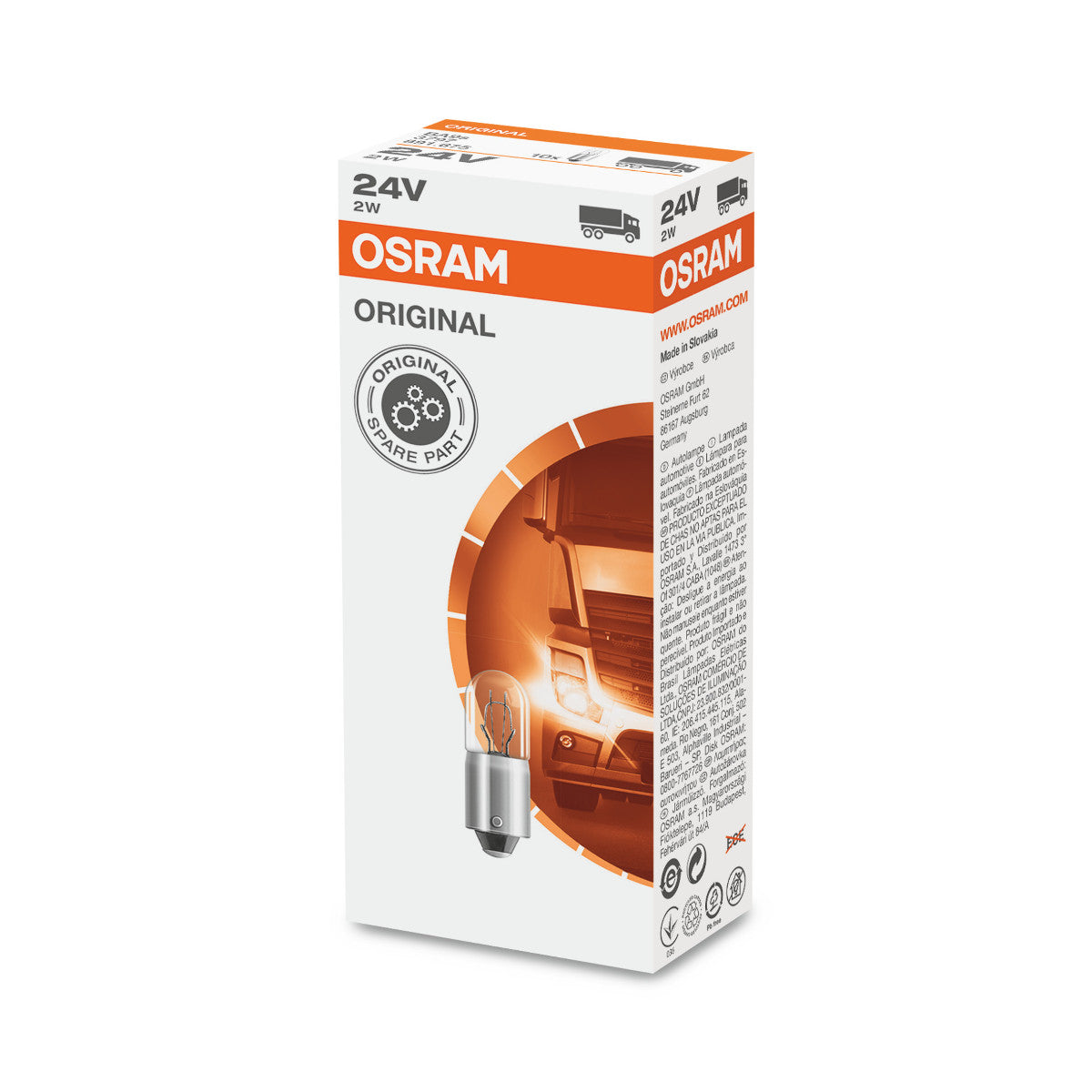 OSRAM ORIGINAL - METALOWA PODSTAWA - 2W - 24V