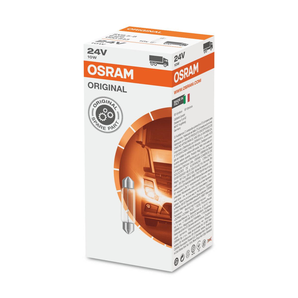 OSRAM ORIGINAL FESTOON -10W - 24V - Dodatkowa lampa oświetleniowa