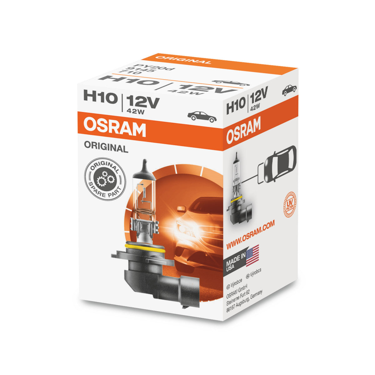 OSRAM ORIGINAL LINE - H10 - 12 V - 42 W - Naświetlacz halogenowy