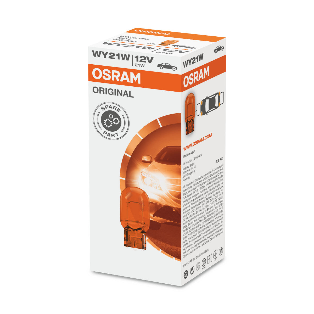 OSRAM ORIGINAL - WEDGE BASE - WY21W Dodatkowa lampa oświetleniowa