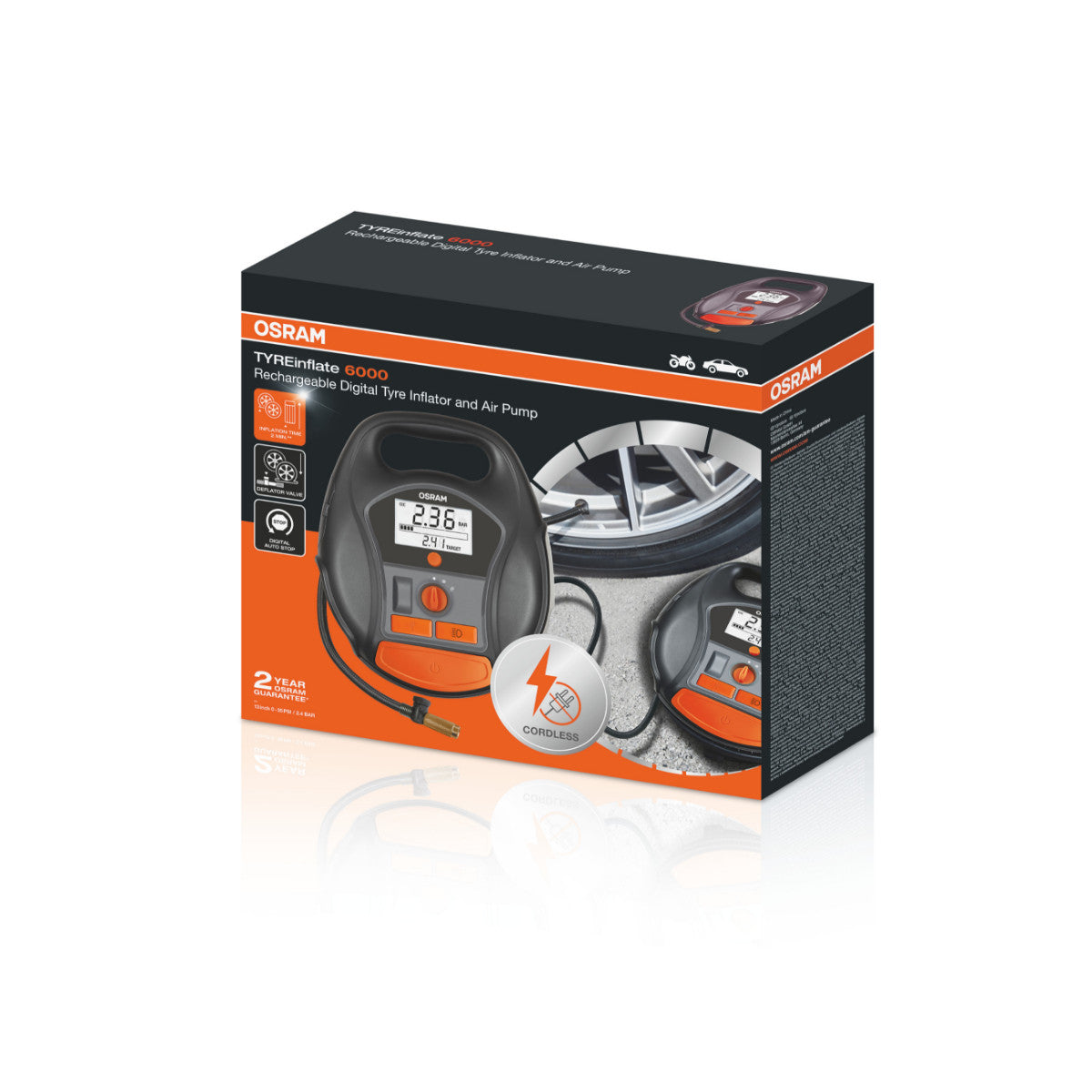 OSRAM TYRE inflate - 6000 Pompka do opon