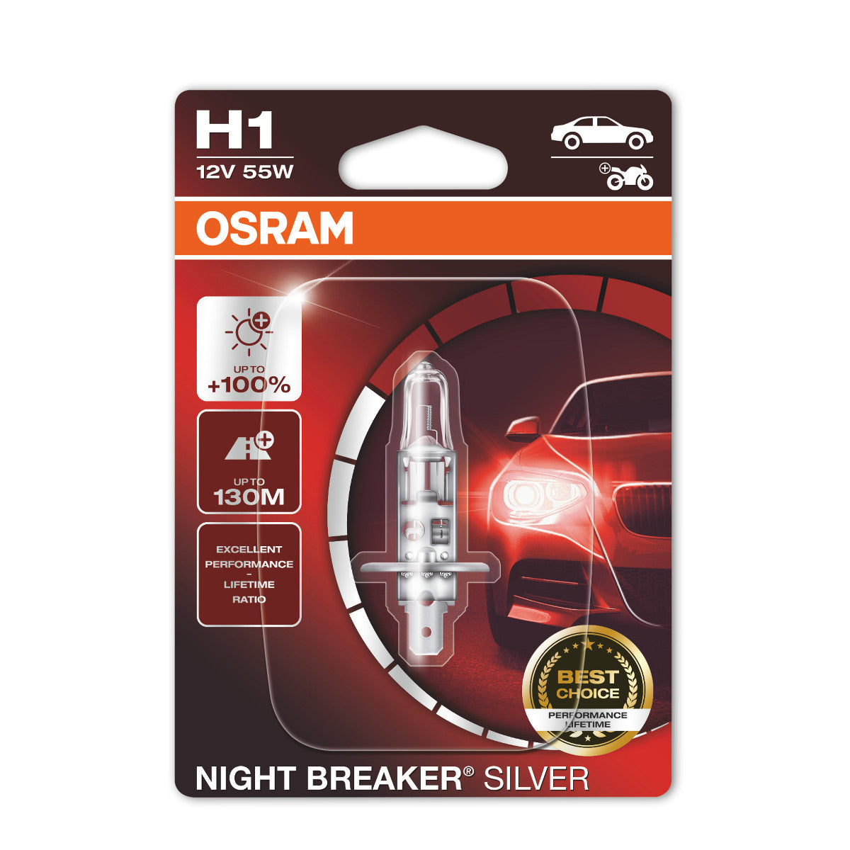 OSRAM NIGHT BREAKER® SILVER H1 Pojedynczy blister
