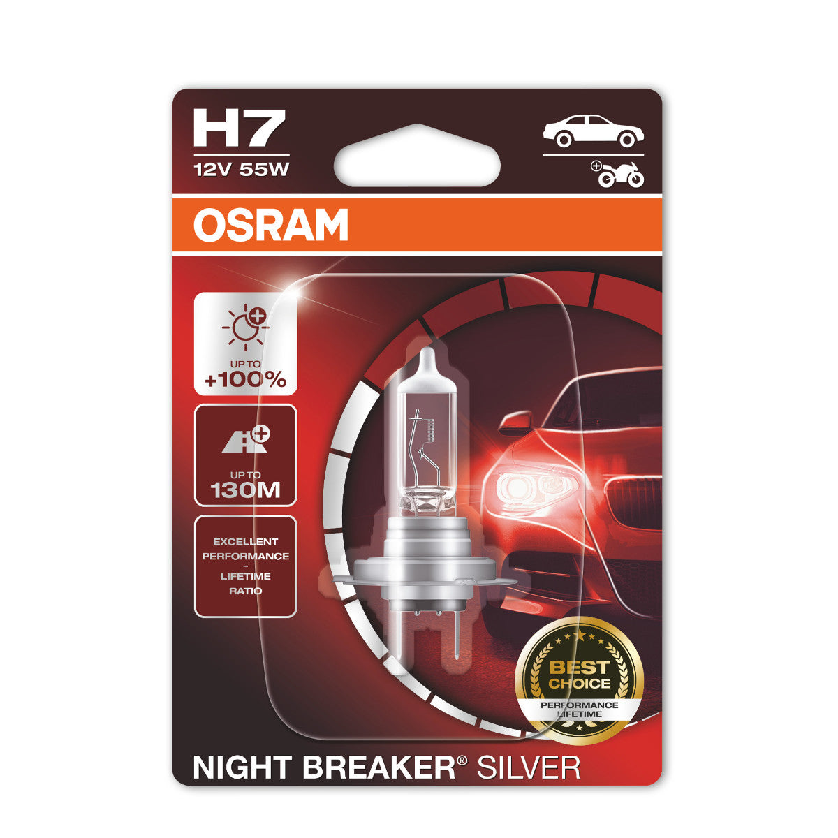 OSRAM NIGHT BREAKER® SILVER H7 Pojedynczy blister