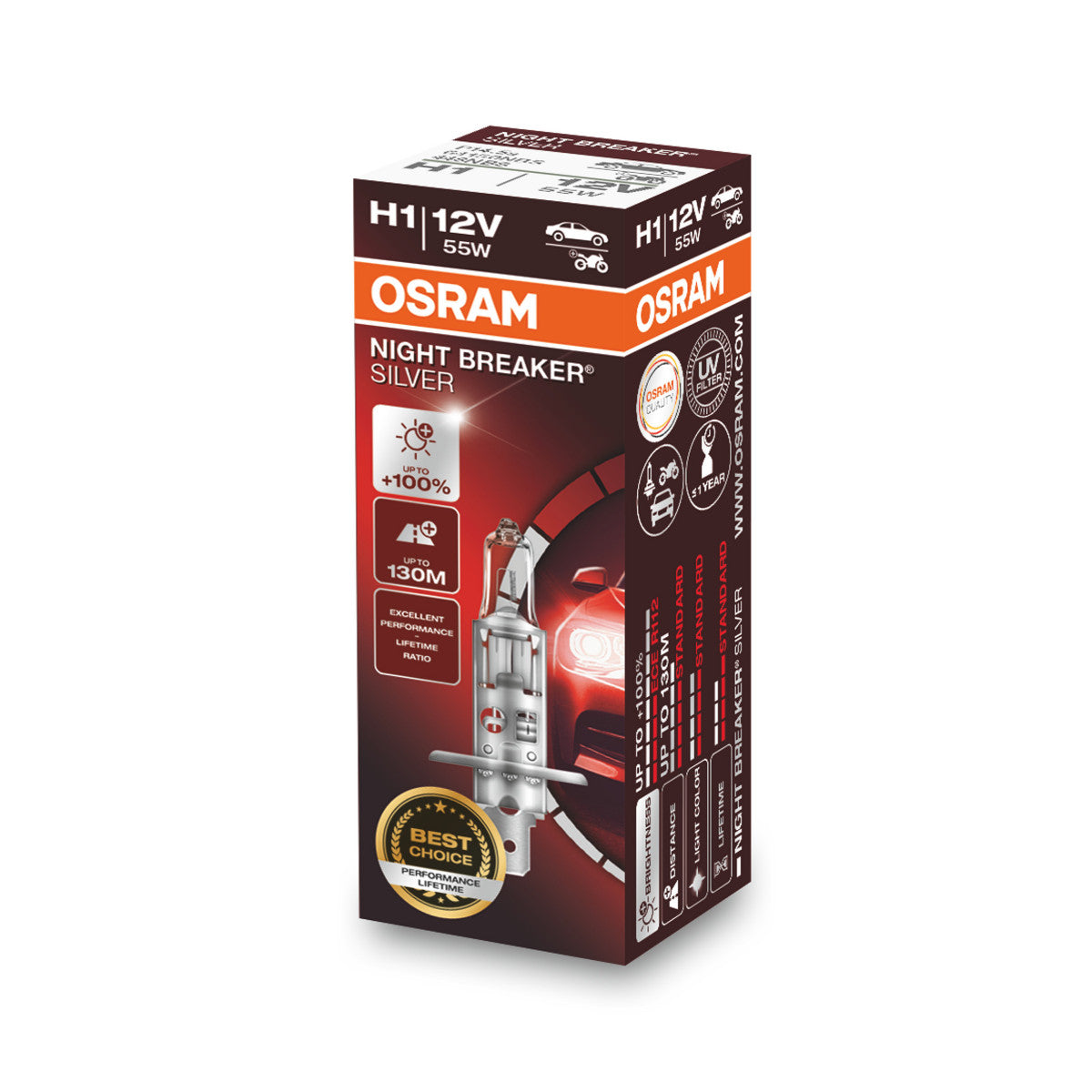 OSRAM NIGHT BREAKER® SILVER H1 Składane pudełko