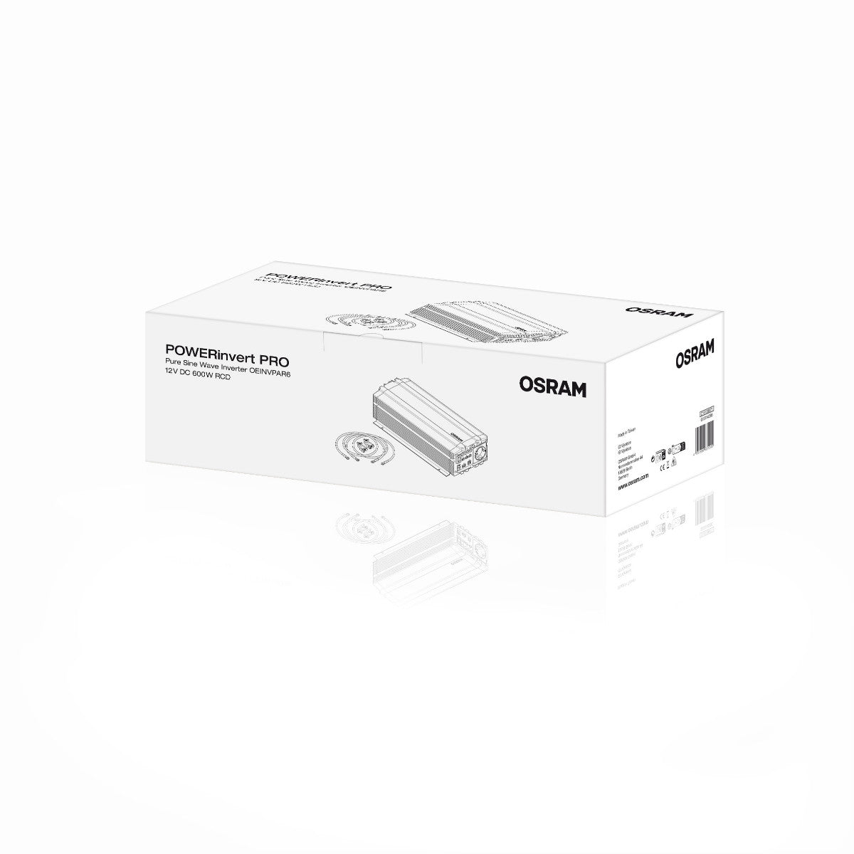 OSRAM Falownik sinusoidalny 12V DC 600W RCD