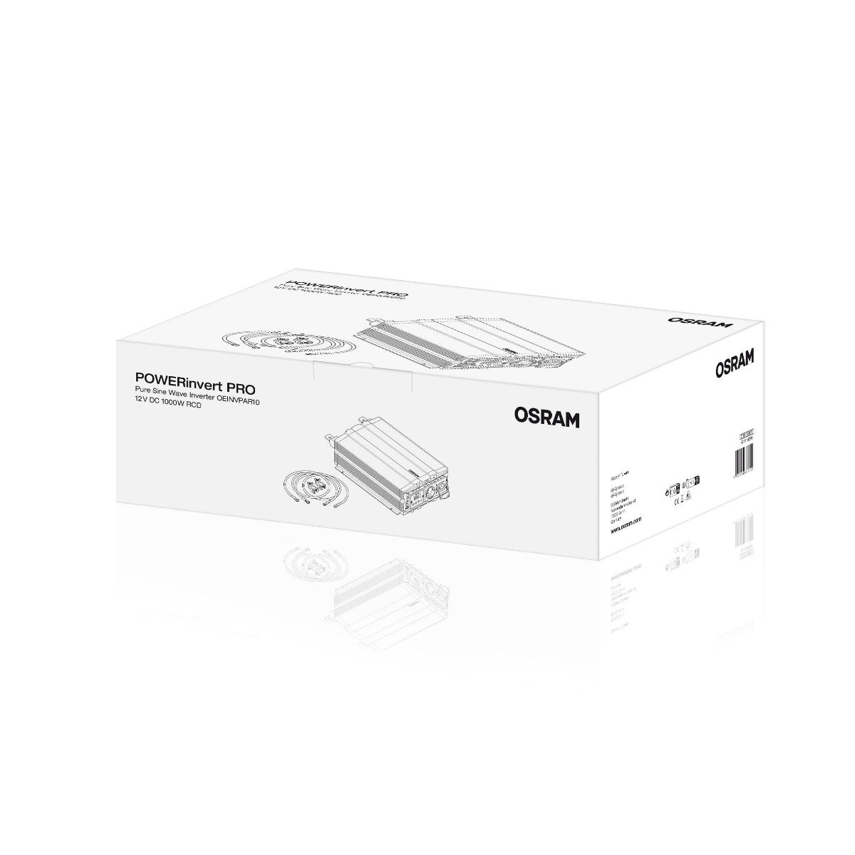 OSRAM Falownik sinusoidalny 12V DC 1000W RCD