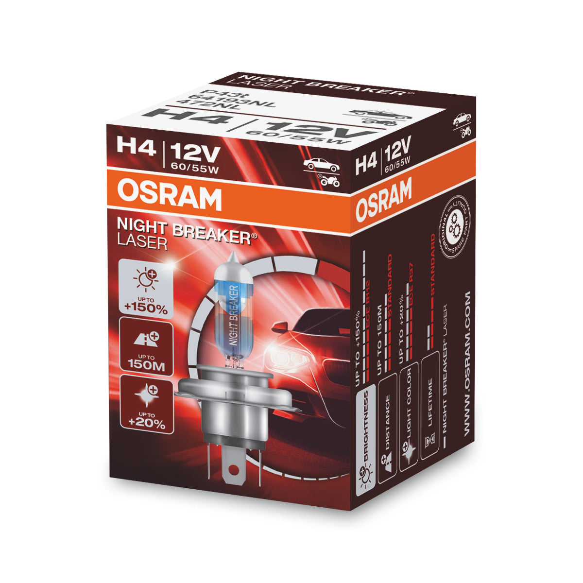 OSRAM NIGHT BREAKER® LASER H4 Składane pudełko