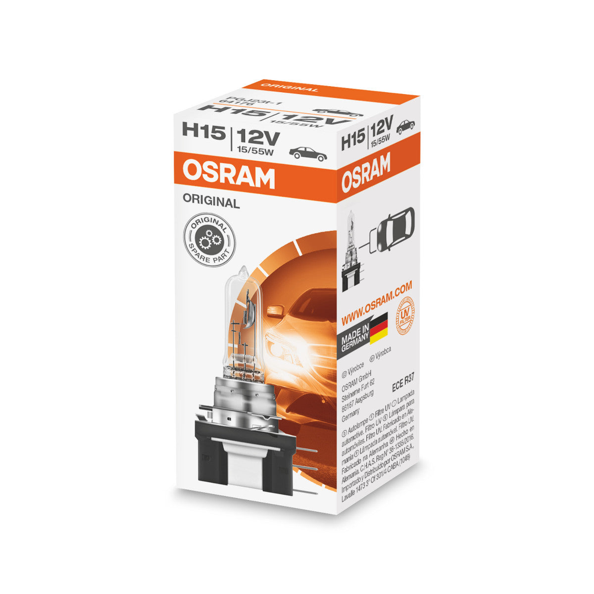 OSRAM ORIGINAL LINE - H15 - 12 V - 5515 W - Naświetlacz halogenowy