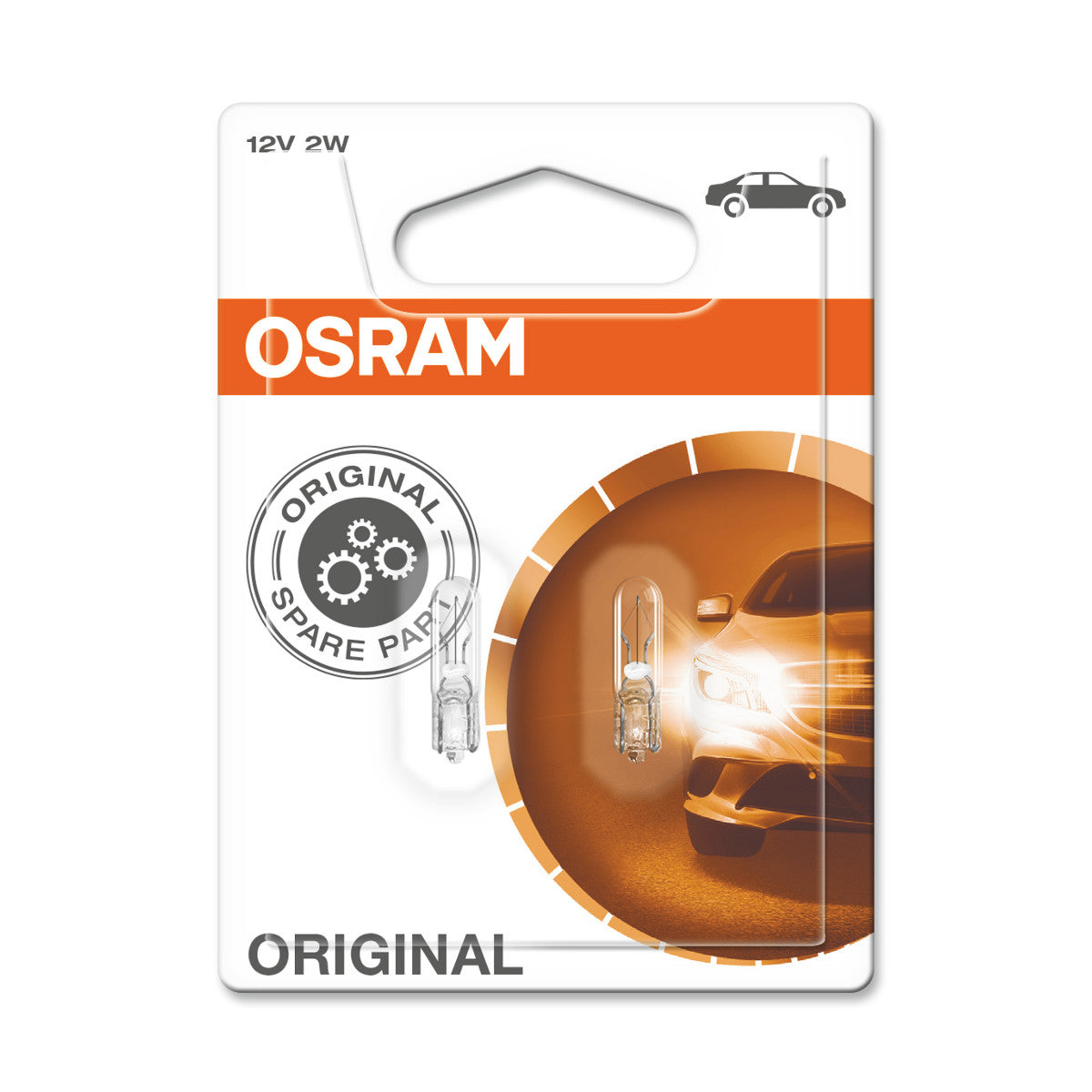 OSRAM ORIGINAL - WEDGE BASE - 2W - 12V - W2x4.6d - Dodatkowa lampa oświetleniowa