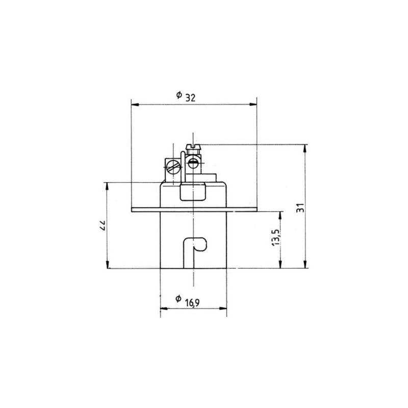 Trzonek lampy BA15s metalowy