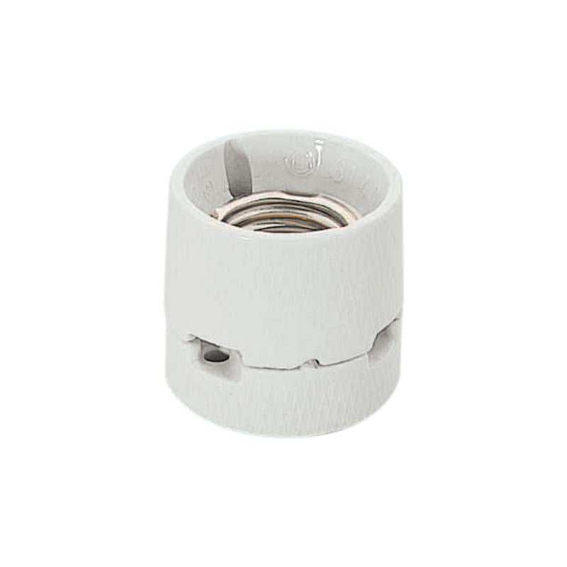 Trzonek E27 50mm ceramiczny biały