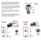 BA15S | Podświetlenie LED 1156 o mocy 10W