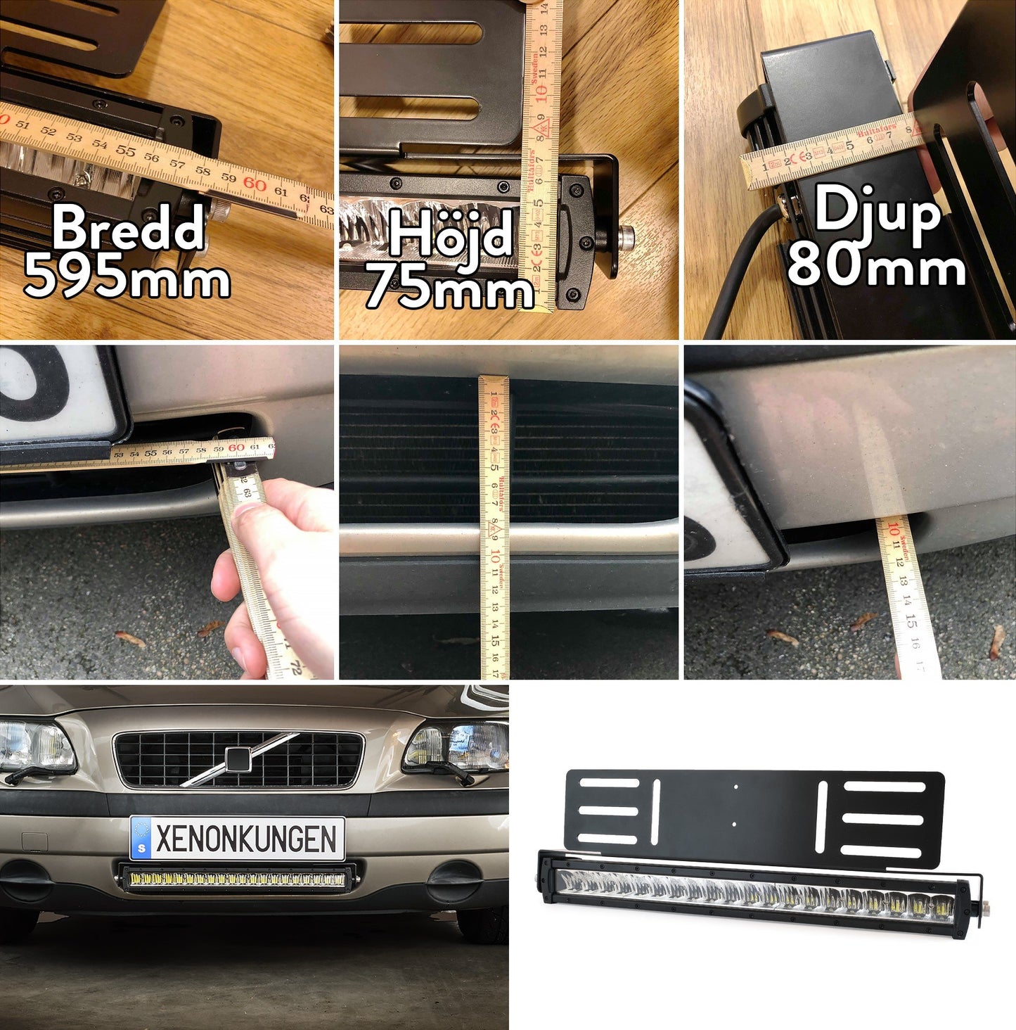 Dodatkowy uchwyt świetlny do rampy X20 LED | Wpuszczany wspornik