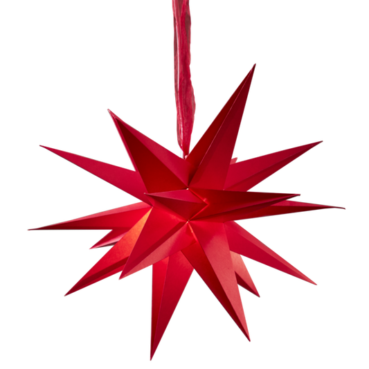 Pappersstjärna December Röd