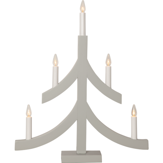 Ljusstake Pagod Grå