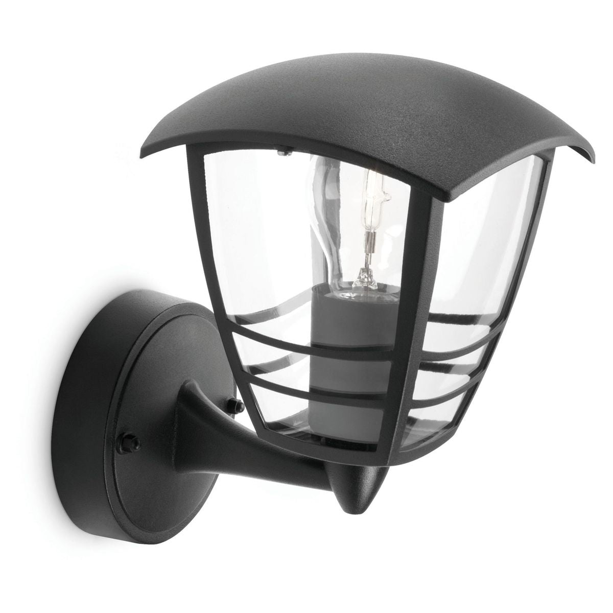 Philips - Creek Wall Lantern Black 1x60W 230v UP