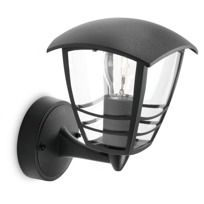 Philips - Creek Wall Lantern Black 1x60W 230v UP