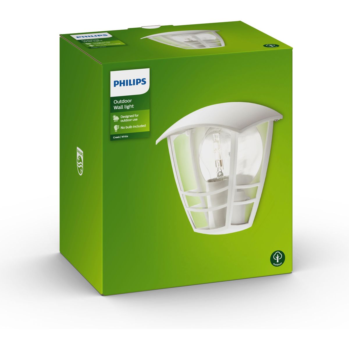 Philips - Creek Wall Lantern White 1x60W 230V Baza
