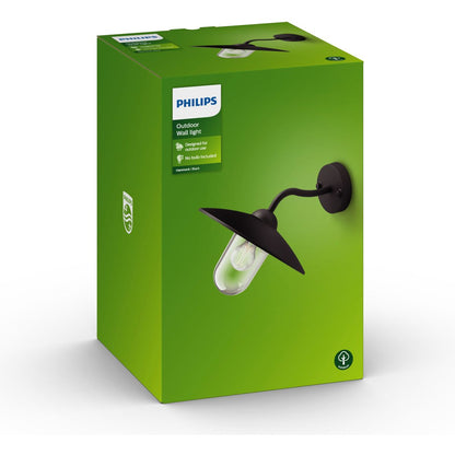 Philips - Hammock Wall Lantern Black 1x60W 230V