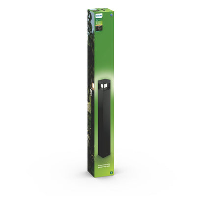 Philips - Parterre Post Black 1x8W 230V