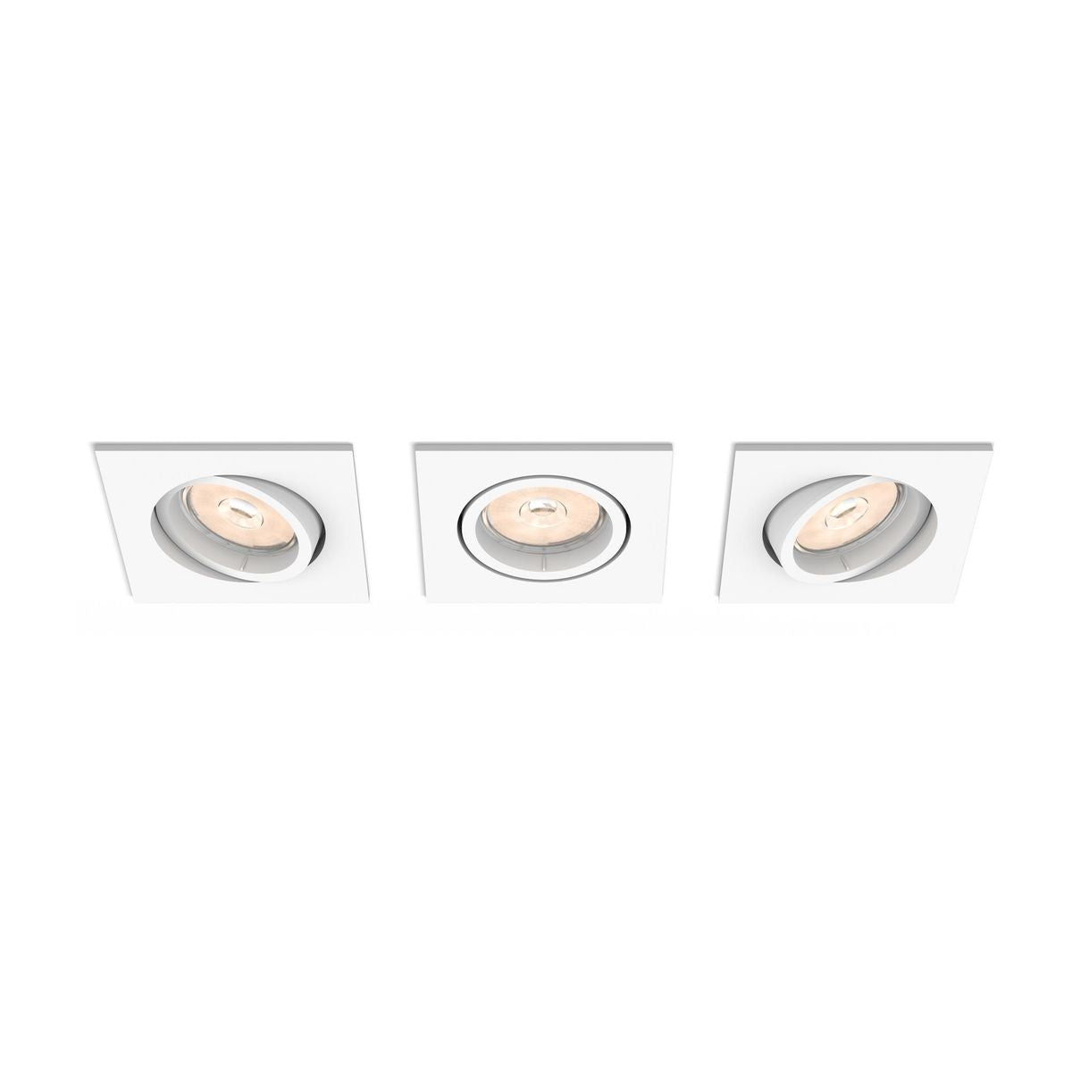 Philips - DONEGAL recessed white 3xNW 230V Kantig