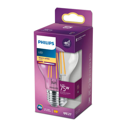 Philips - LED classic 75W E27 WW A60 CL ND RFSRT4
