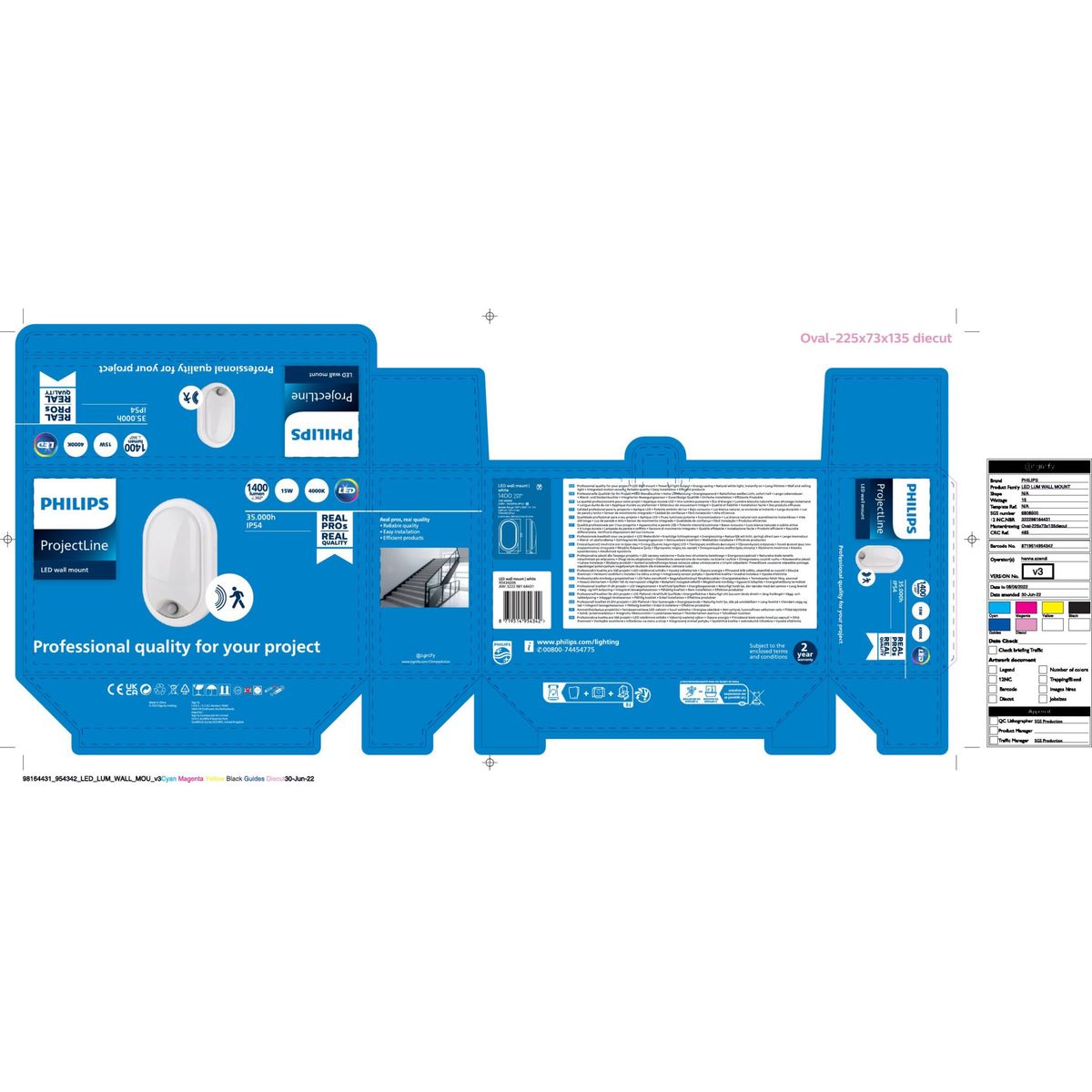Philips - Projectline Wallmount OVL 1400 4000K późno