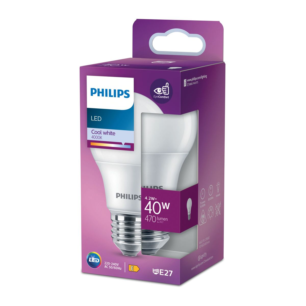 Philips - LED 40W A60 E27 CW FR ND 1SRT4