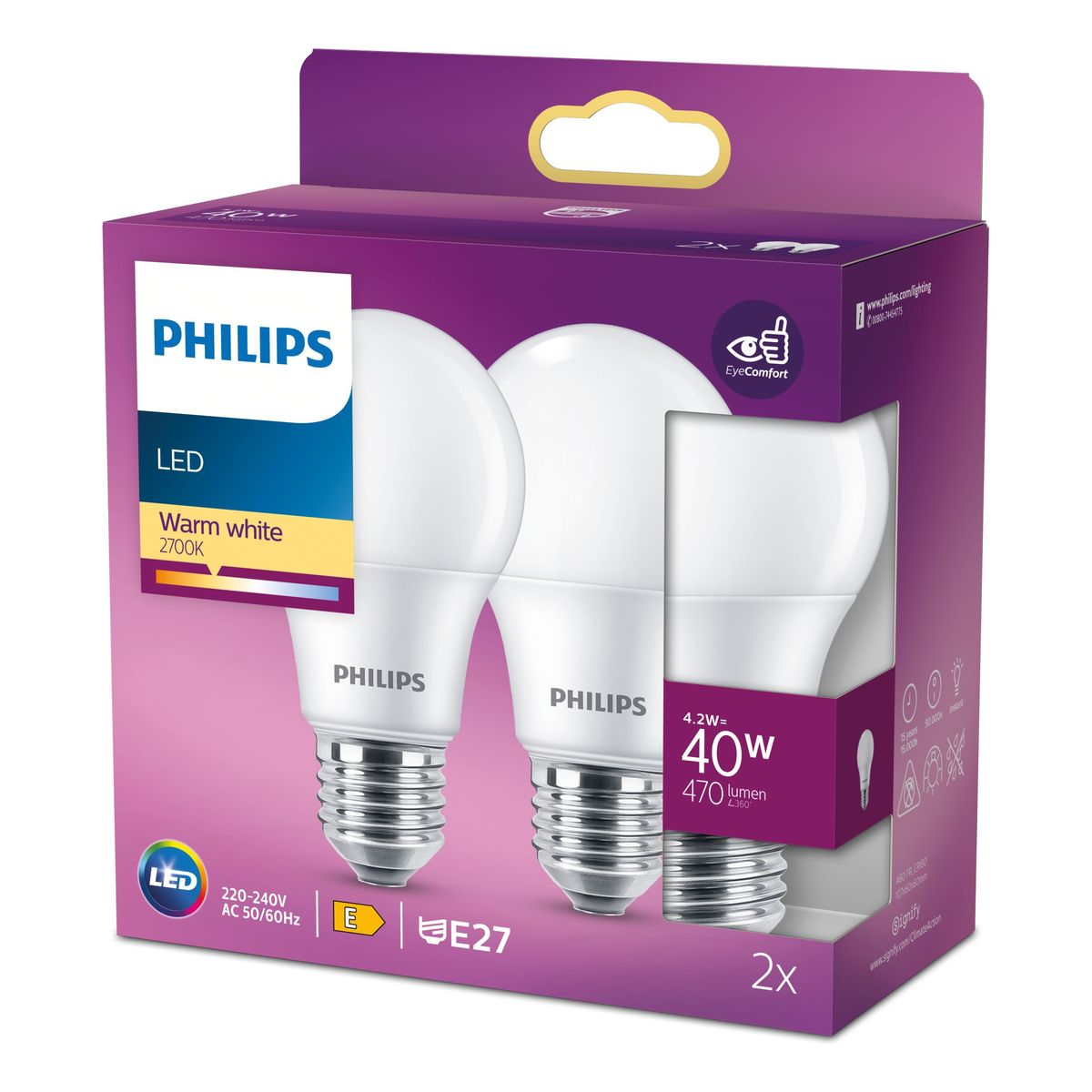 Philips - LED 40W A60 E27 WW FR ND 2SRT6